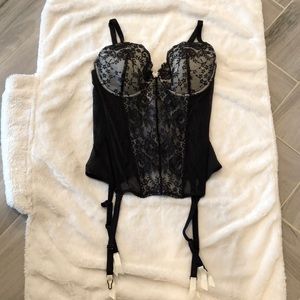 Victoria’s Secret lace corset with garter belt